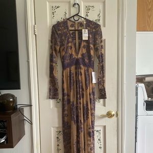 For Love & Lemons Temecula Maxi Dress in Purple